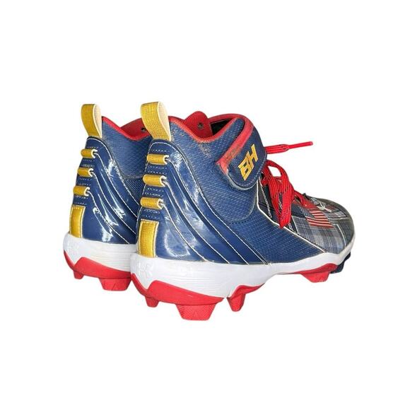 ***SOLD*** Under Armour Harper Big Kids Size 6Y Baseball Cleats Blue White - Picture 4 of 6